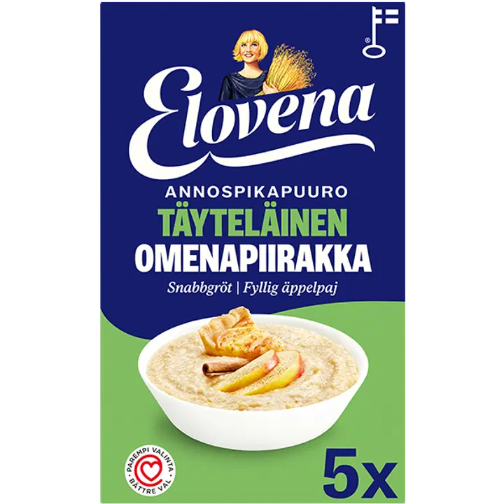 Elovena 200g täyteläinen omenapiirakanmakuinen annospikapuuro