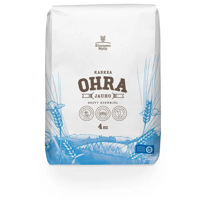 Kinnusen Mylly 4kg Karkea ohrajauho