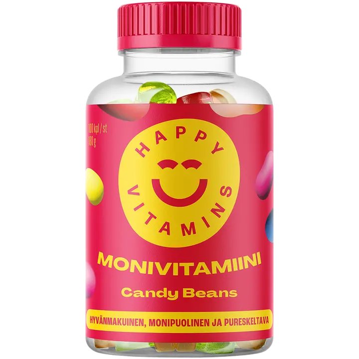 Happy Vitamines Candy Beans 100 kpl monivitamiini