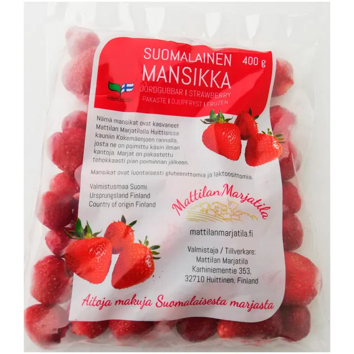 Suomalainen mansikka Mattilan Marjatila 400 g pakaste