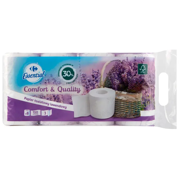 Wc-paber Carrefour Lavendel 3-kihiline 8tk