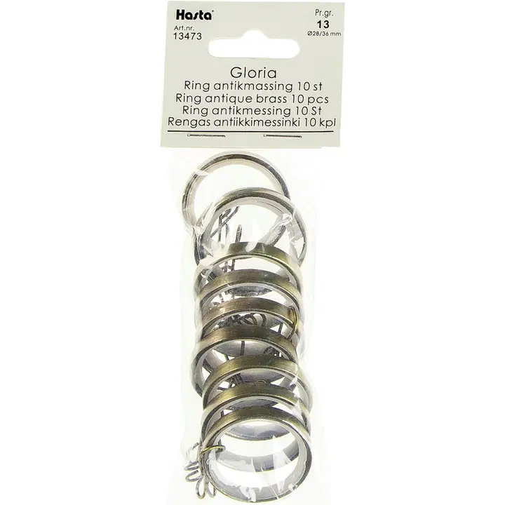 Hasta Gloria verhorenkaat antiikkimessinki 28/36mm 10kpl