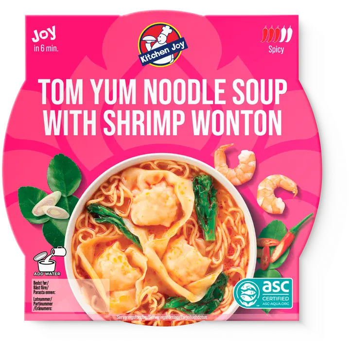 Kitchen Joy Tom Yum Wonton nuudelikeitto katkaravuilla 240g