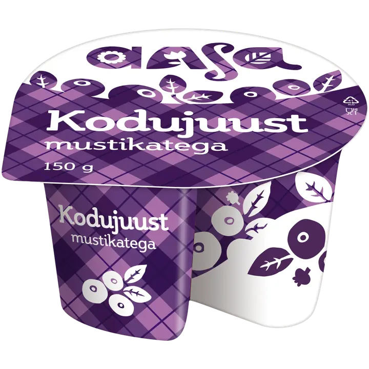 Aasa Mustikatega kodujuust, 150 g