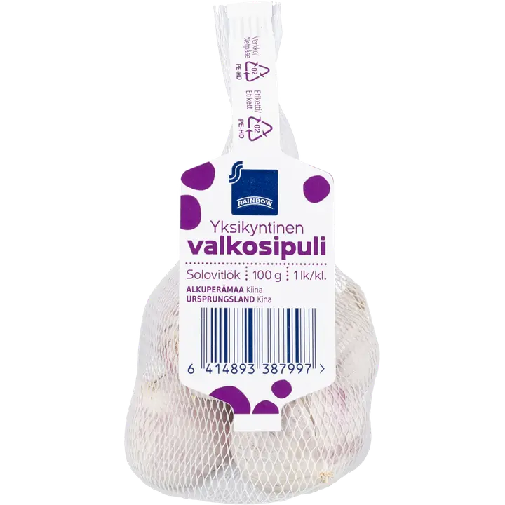 Rainbow valkosipuli yksikyntinen 100g