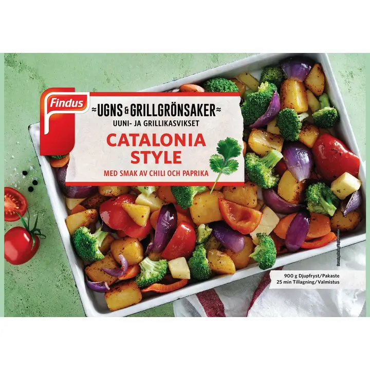 Findus Uuni- & grillikasvikset Catalonia style 900g, pakaste