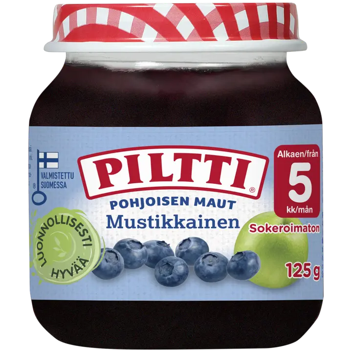 PILTTI Pohjoisen maut 125g Mustikkainen marja- ja hedelmäsose 5kk