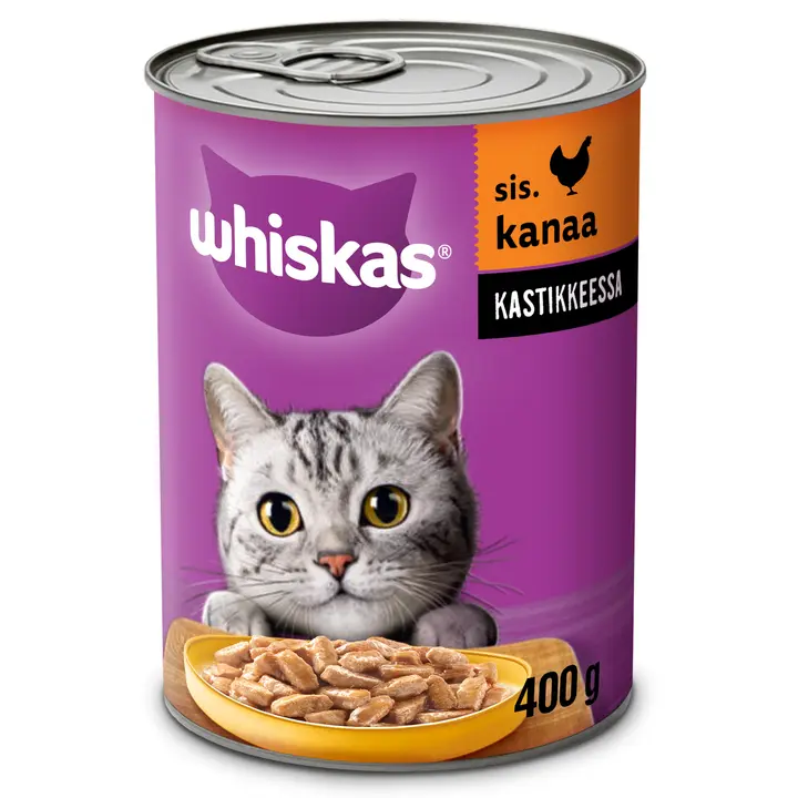 Whiskas sis. Kanaa kastikkeessa (400 g)