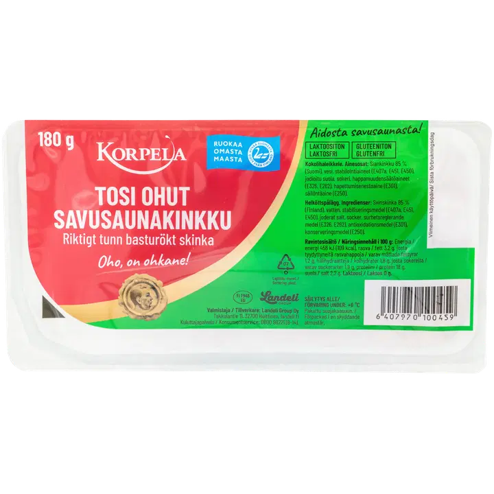 Korpela Tosi ohut savusaunakinkku 180g