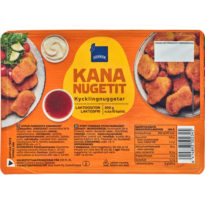 Rainbow Kananugetit 200g