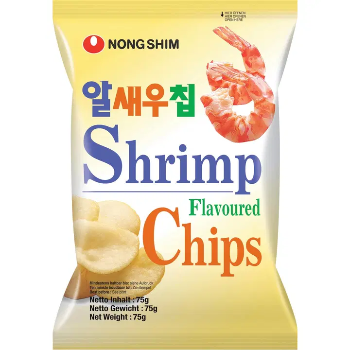 Nong Shim katkarapu chips 75 g