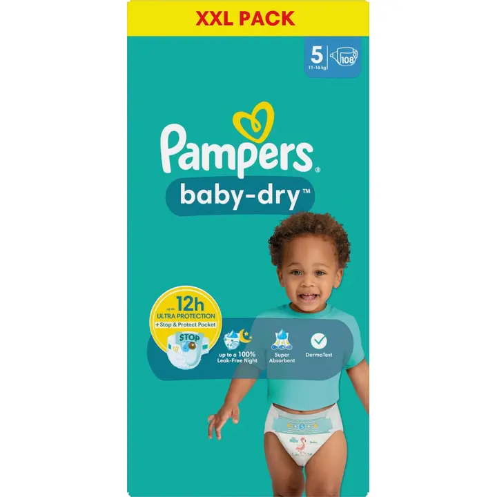 Pampers BabyDry S5 11-16kg 108kpl vaippa