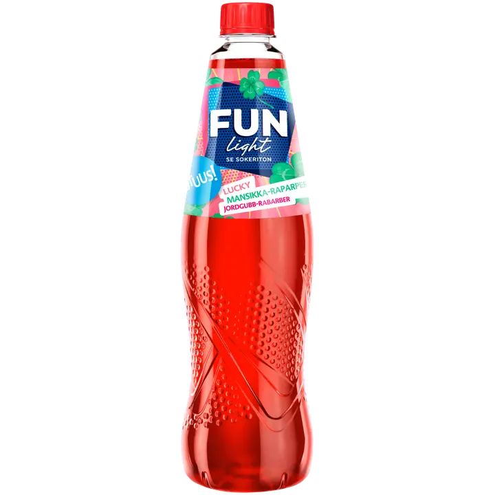 FUN Light mansikan ja raparperin makuinen juomatiiviste 0,5l
