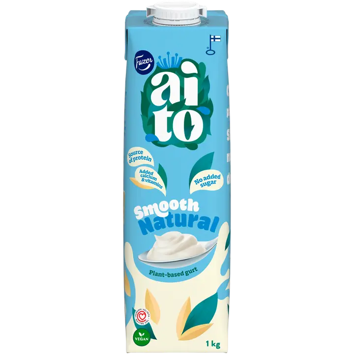 Fazer Aito Kasvipohjainen Gurtti Maustamaton 1 kg, kauravälipala