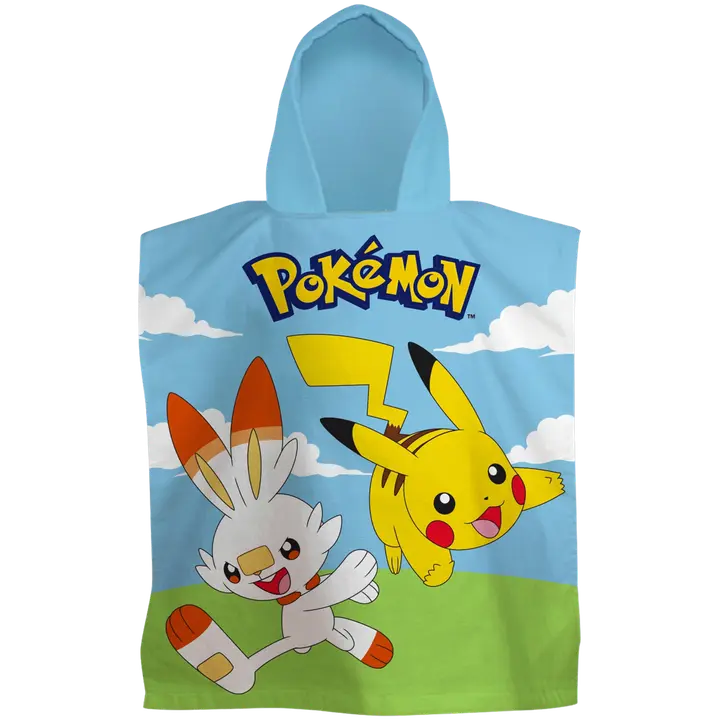 Pokemon lasten kylpyponcho 50x115 cm monivärinen