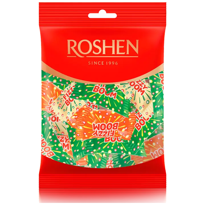 Roshen karamellid täidisega Fizzy Boom 102g