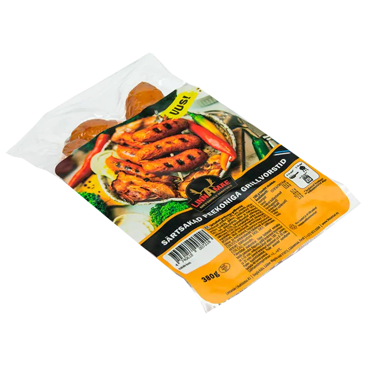 Särtsakad peekoniga grillvorstid 380g