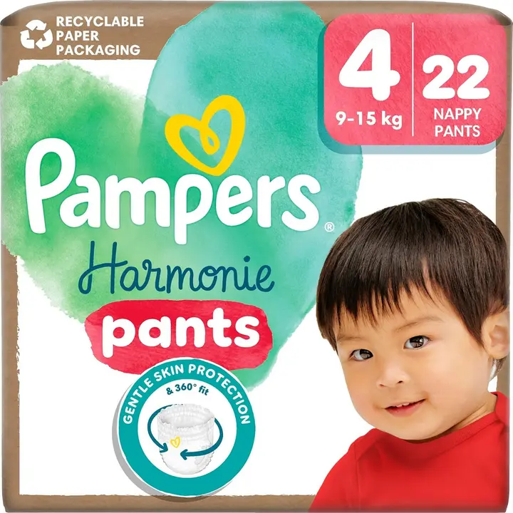 Pampers Harmonie nappy pants S4 9-15 kg 22 kpl vaippa