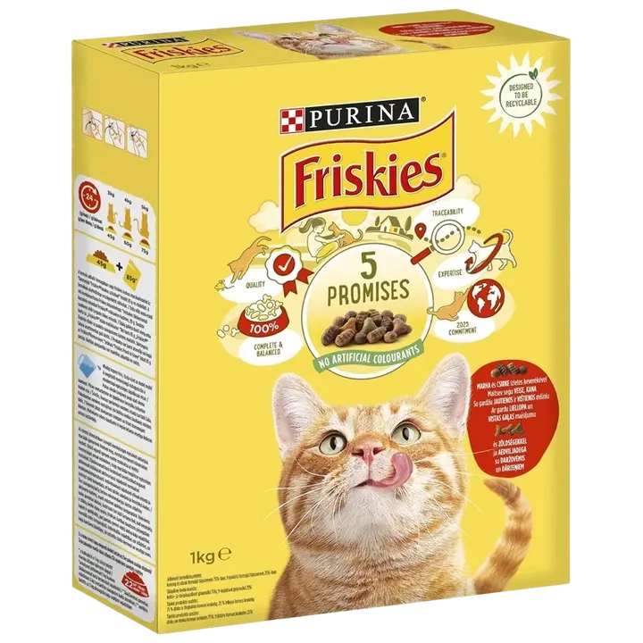 FRISKIES kuiv kassitoit liha/juurvili 1kg