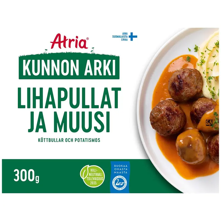 Atria Kunnon Arki Lihapullat ja Muusi 300g