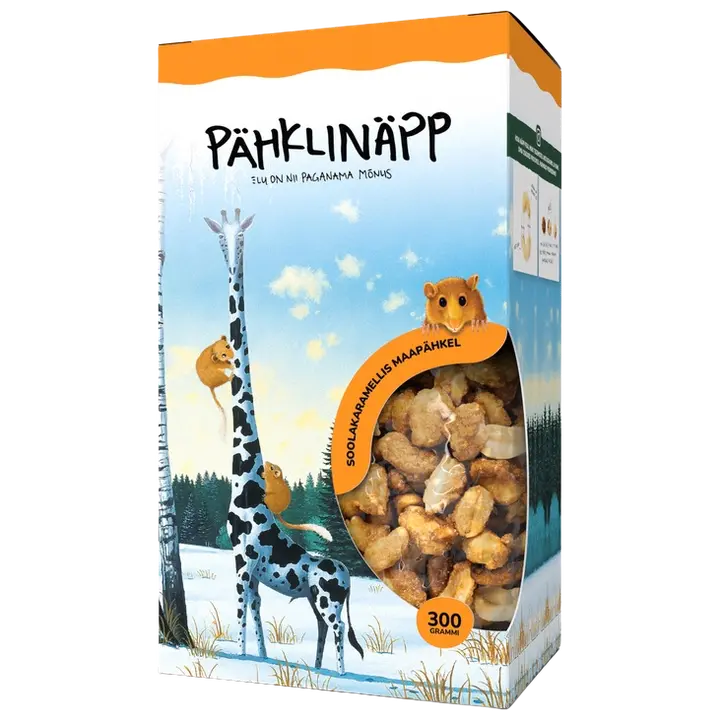 Pähklinäpp maapähkel soolakaramellis kinkekarp 300g