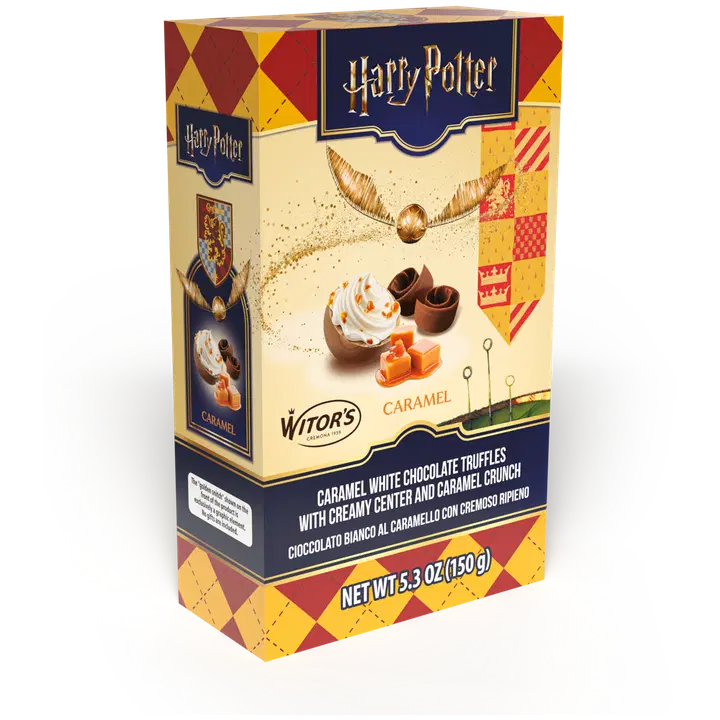 Witor's Harry Potter Kuldne Kitu valge šokolaadi-karamelli pralineed 150g
