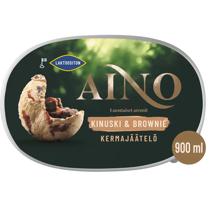 Aino Kinuski & Brownie Laktoositon kermajäätelö kotipakkaus 500g/900ml