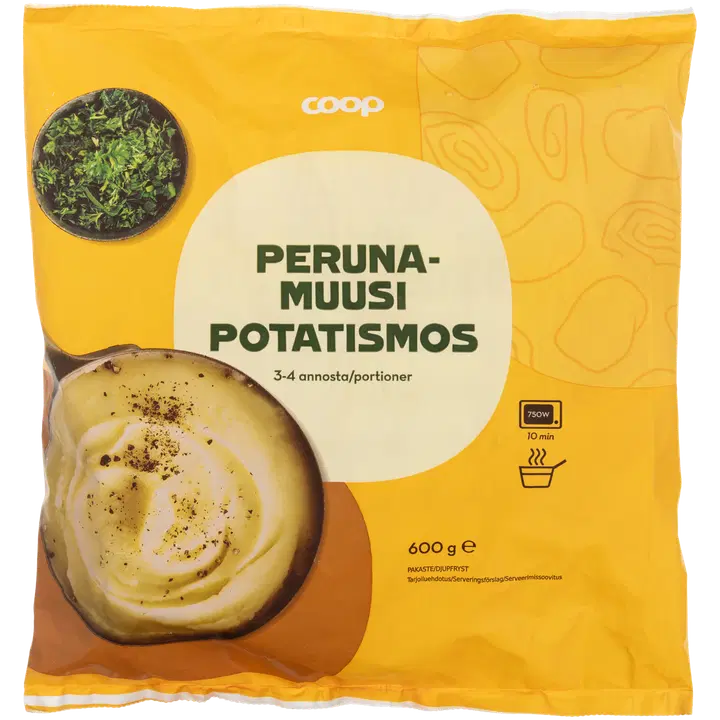 Coop perunamuusi 600 g pakaste