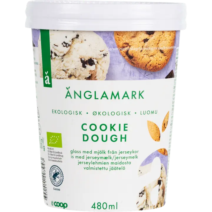 Änglamark Cookie Dough vaniljajäätelö luomu 480 ml