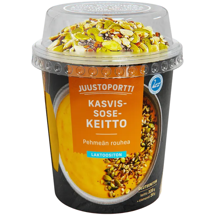 Juustoportti Pehmeän Rouhea Kasvissosekeitto 340g laktoositon gluteeniton