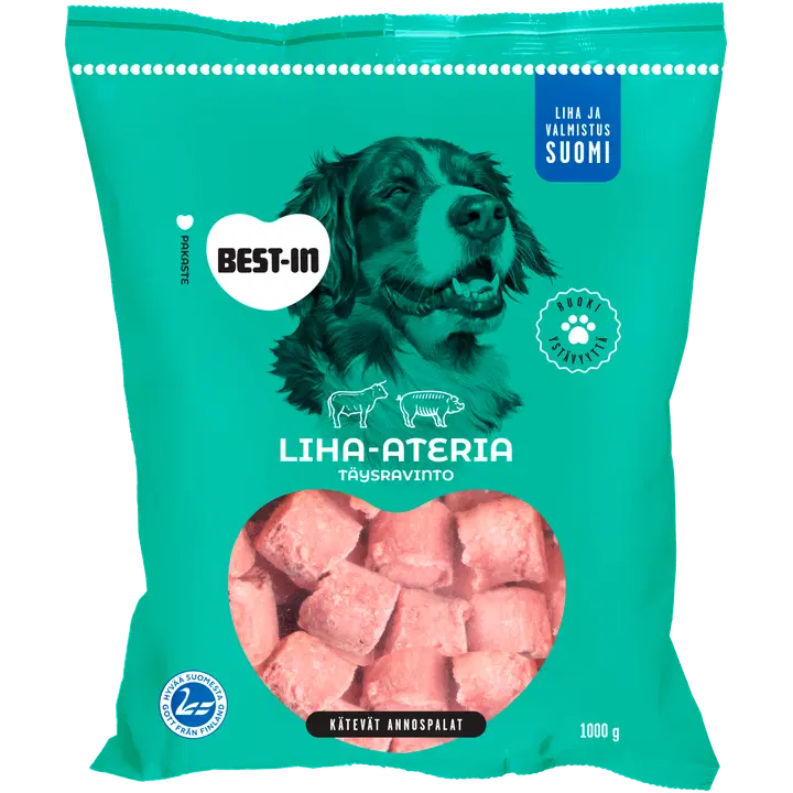Best-In Liha-ateria koiran täysravinto pakaste 1kg