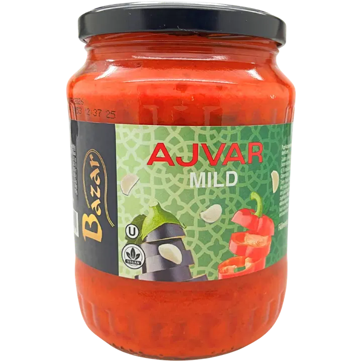 Bazar Paprika-munakoisotahna Ajvar 700 g, mieto KOSHER