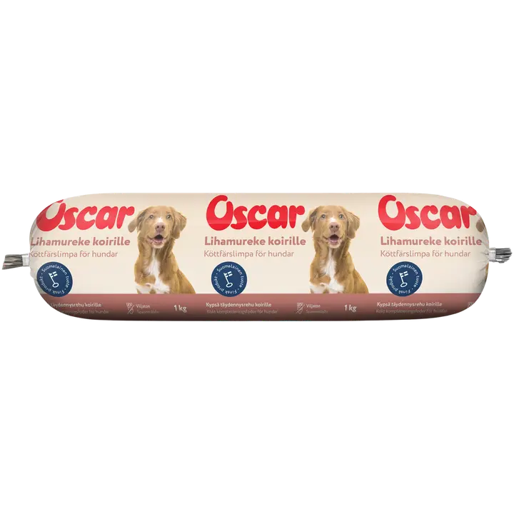 Oscar Lihamureke koirille täydennysrehu 1kg