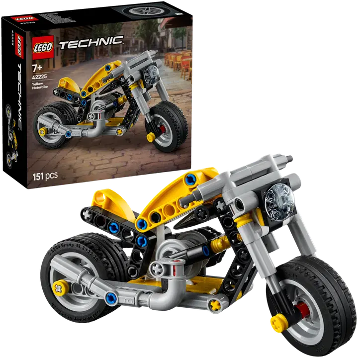 LEGO® Technic 42225 Keltainen moottoripyörä