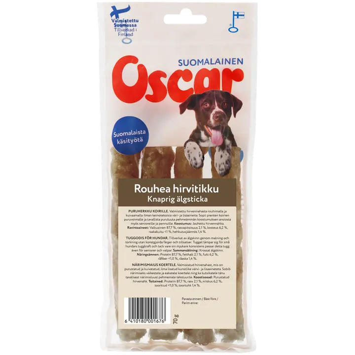 Oscar Rouhea hirvitikku 70 g, koirille