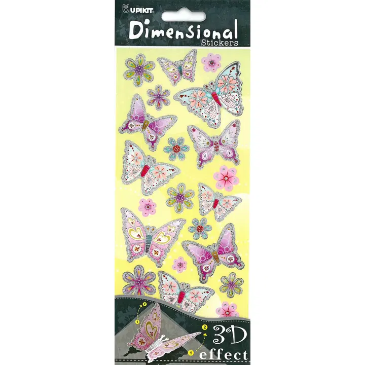 J.K. Primeco 3D tarra-arkki perhoset