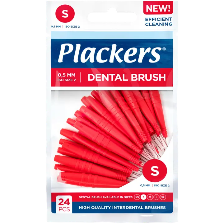 Plackers Dental Brush Hammasväliharja S 0,5mm 24kpl