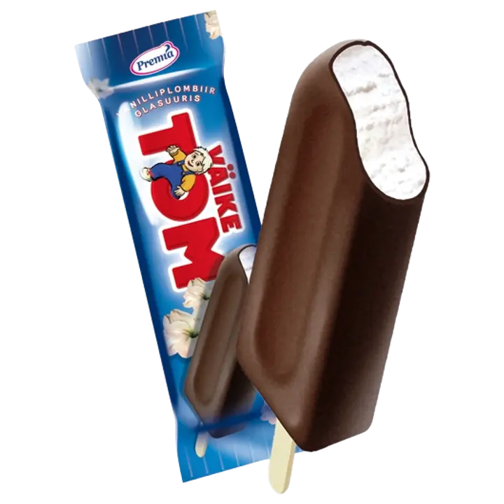 Väike Tom vanillijäätis šokolaadiglasuuriga, 90 ml