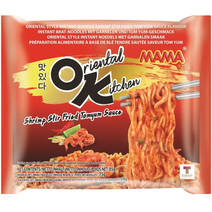 Mama OK Stir fry Katkaravunmakuinen nuudeli Tom Yum kastike 85g