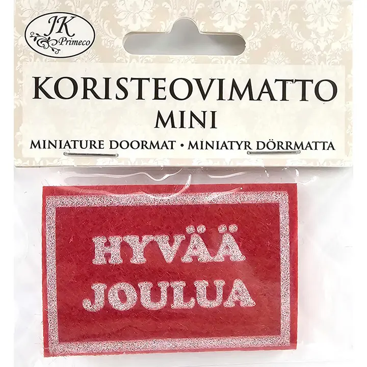 J.K. Primeco koristeovimatto mini punainen