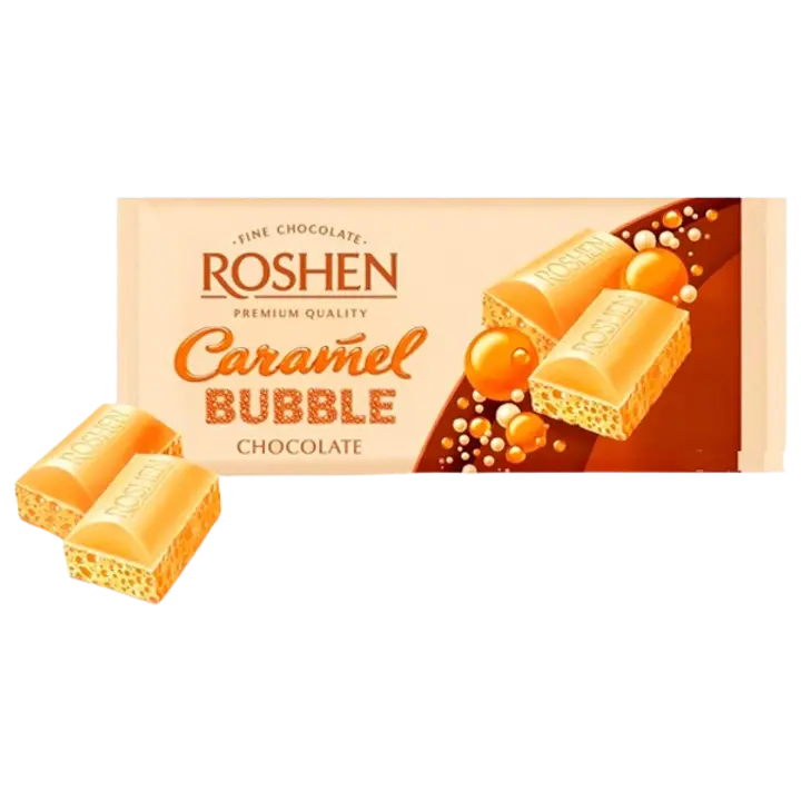 Roshen õhuline valge karamellišokolaad 80g