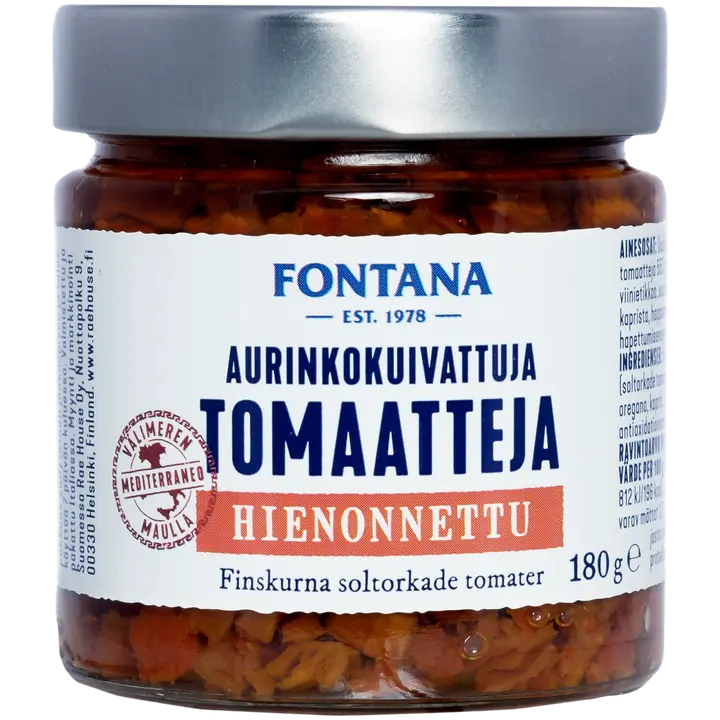 Fontana Aurinkokuivattu tomaatti 180g Hienonnettu