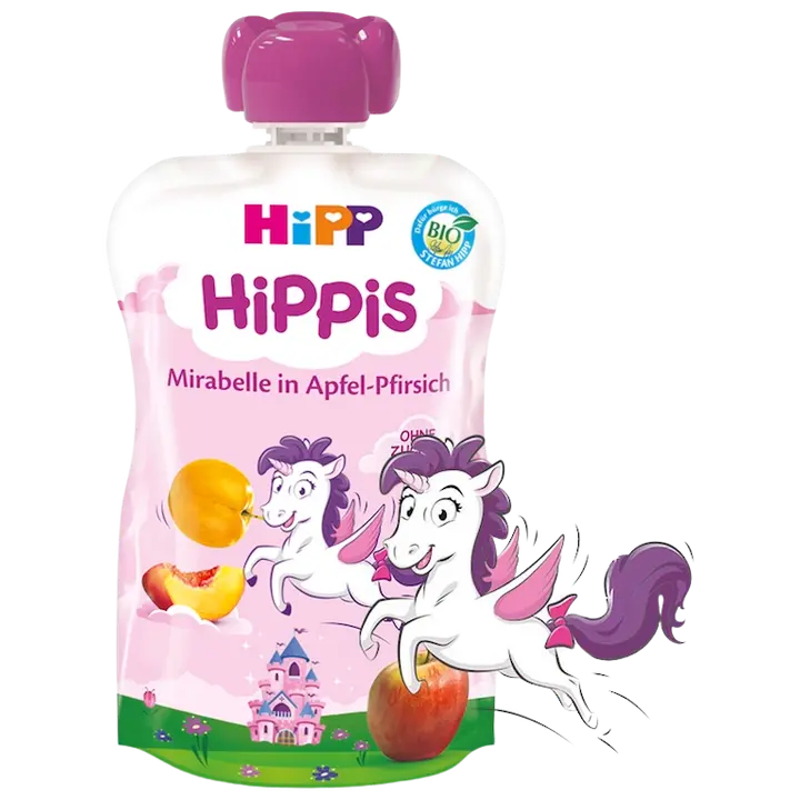 HIPP Hippis õuna-virsikupüree mirabelle ploomiga BIO 1a