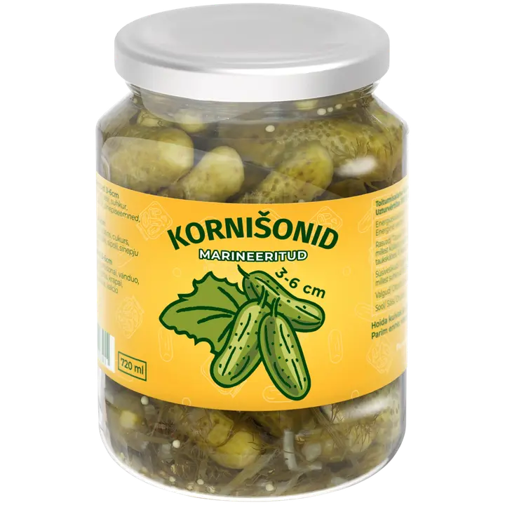 Greem kornišonid 3-6 cm 720 ml/370g