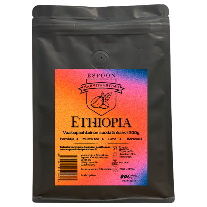 Espoon Kahvipaahtimo Ethiopia keskipaahtoinen suodatinkahvi 200 g