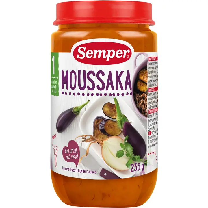 Semper Moussaka 1v lastenateria 235g