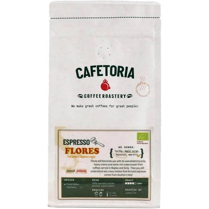 Cafetoria roastery Espresso Flores 250g papukahvi