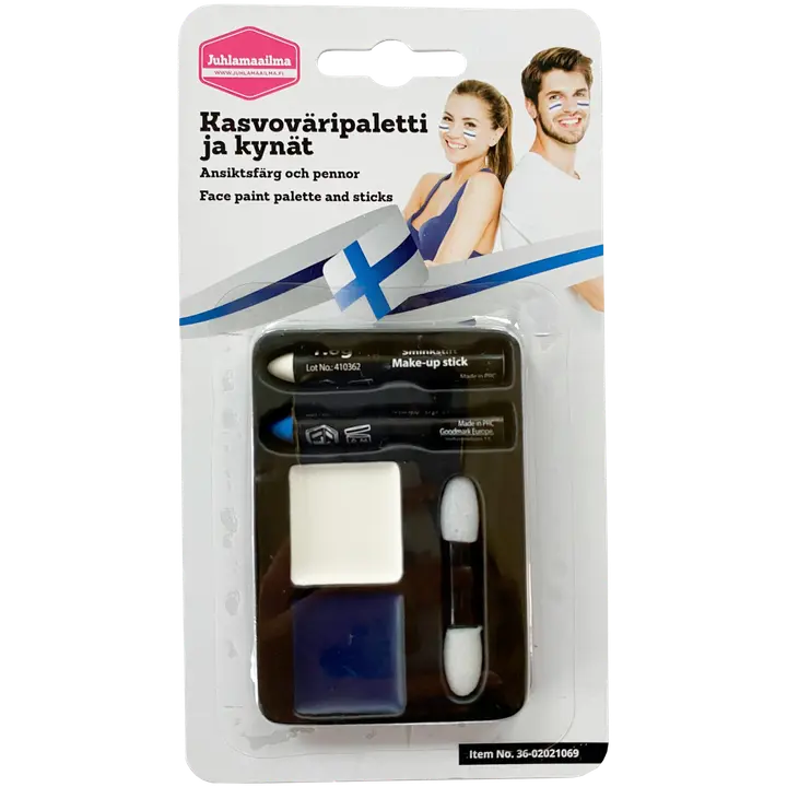 Kasvoväripaletti ja kynät Suomi