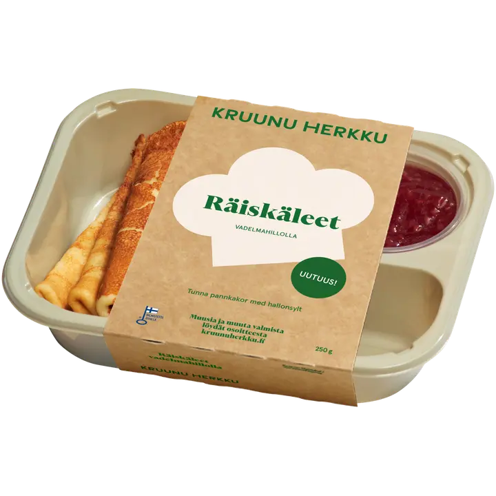 Kruunu Herkku Räiskäleet vadelmahillolla 250g