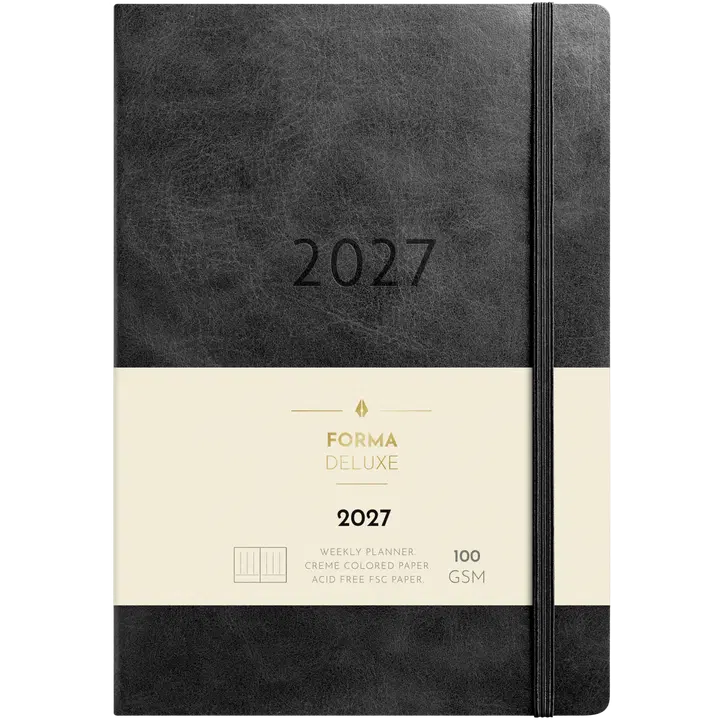 Burde Kalenteri 2027 Business Forma Deluxe musta